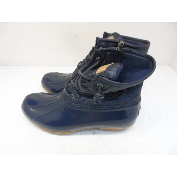 Sperry Women's STS82681 Saltwater Nylon Quilt Rain Boot Navy Size 8M - Picture 5 of 9